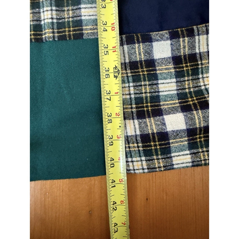 VTG Talbots Wool Plaid Patchwork Maxi Skirt Velvet 70s Style Boho Revival Sz S - Picture 10 of 16